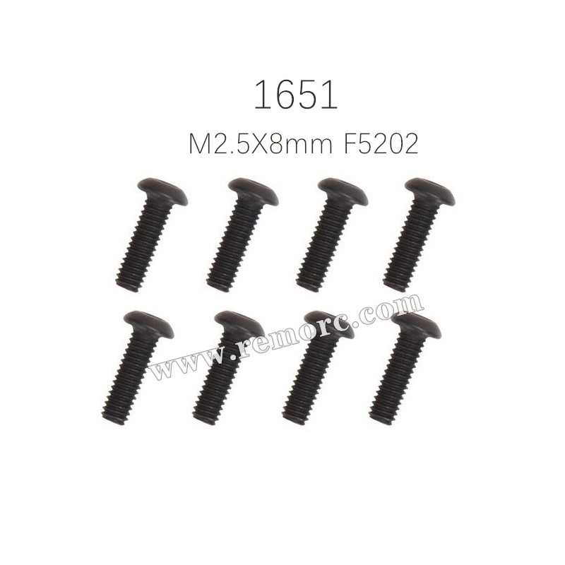 REMO 1651 Dingo Parts hex socket button head Screw M2.5X8mm F5202