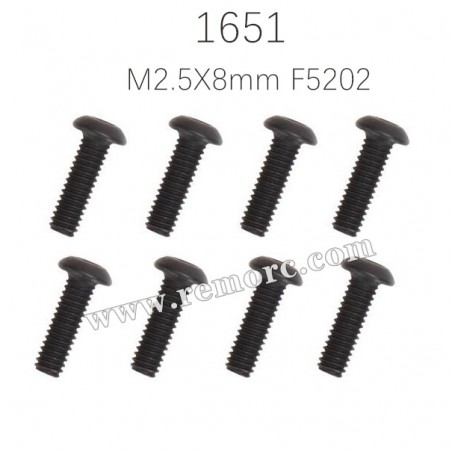 REMO 1651 Dingo Parts hex socket button head Screw M2.5X8mm F5202